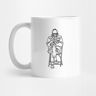 Bernie Inauguration Pose (BW) Mug